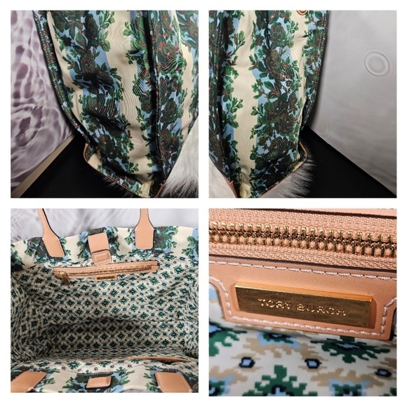 EUC Tory Burch Floral Large Tote - Picture 6 of 7